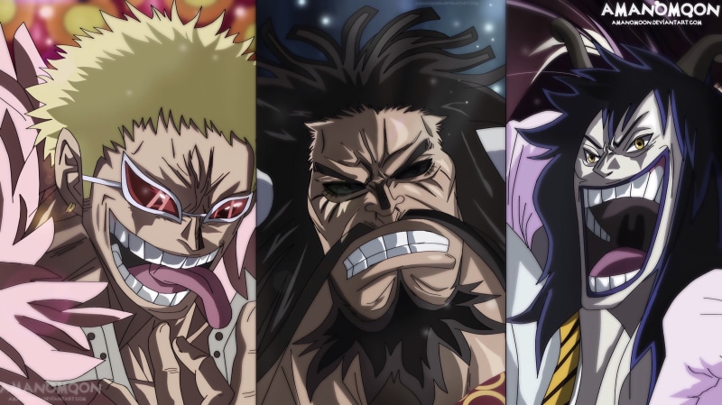 2K, Kaido (One Piece), Caesar Clown, One Piece, Donquixote Doflamingo