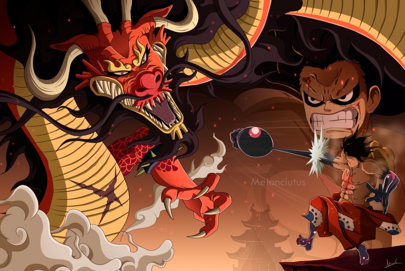 Monkey D. Luffy, Kaido (One Piece), One Piece, 2K, Anime