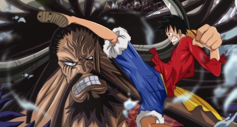 Anime, One Piece, 2K, Kaido (One Piece), Monkey D. Luffy