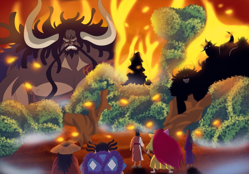 Kanjuro (One Piece), One Piece, Kaido (One Piece), 1080P, Anime, Kinemon (One Piece)