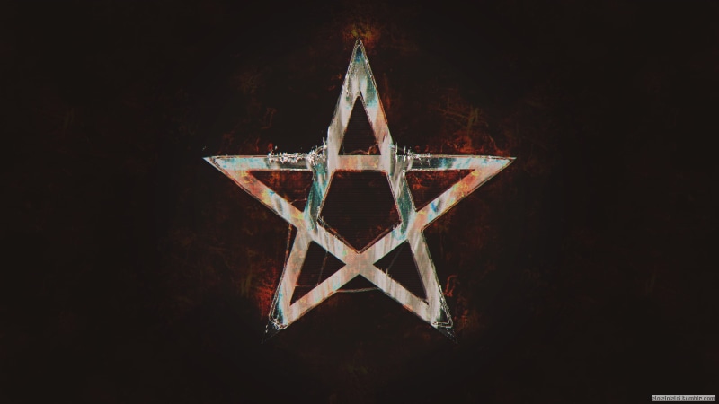 nature, design, night, pattern, architecture, pentagram, cross shape, copy space, hanging, metal, studio shot, stars, decoration, indoors, 1080P, glitch art