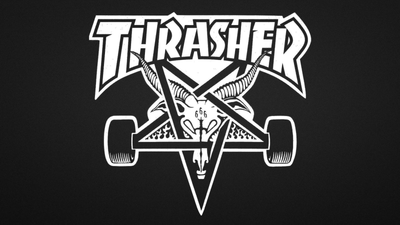 1080P, skating, animals, x, Pentagram, Baphometh, skateboarding, px, 1920x1080 px, Thrasher, art, cats, hd