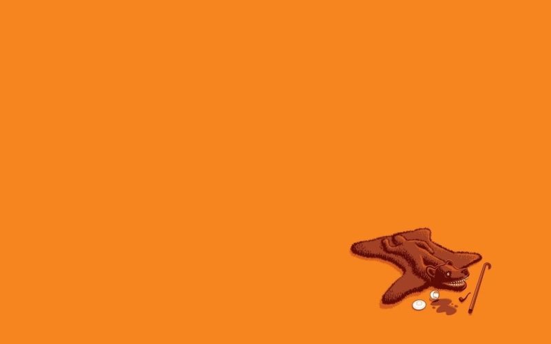 threadless, humor, no people, sweet food, brown, colored background, shape, studio shot, pelt, metal, 720P, simple background, indoors, orange background