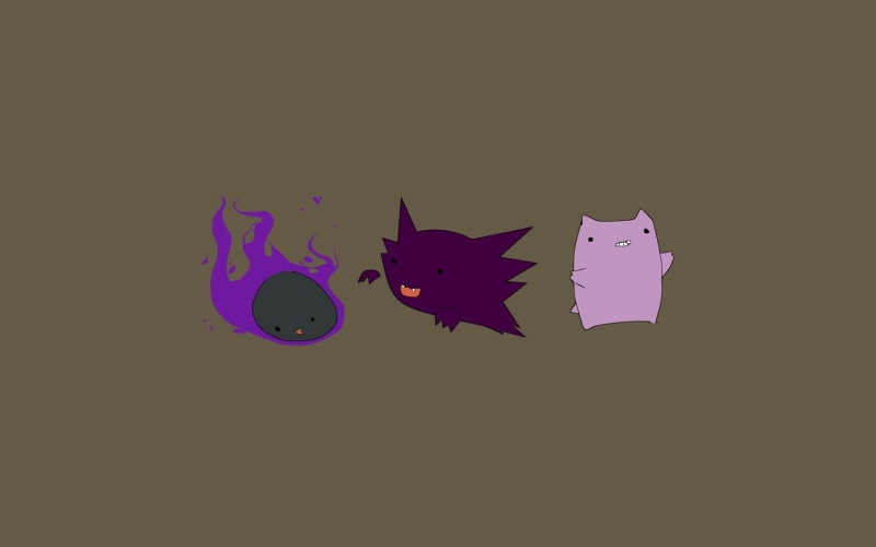 fish, threadless, multi colored, studio shot, animal themes, craft, digital, animal, representation, Gengar, purple, Gastly, copy space, Pokemon First Generation