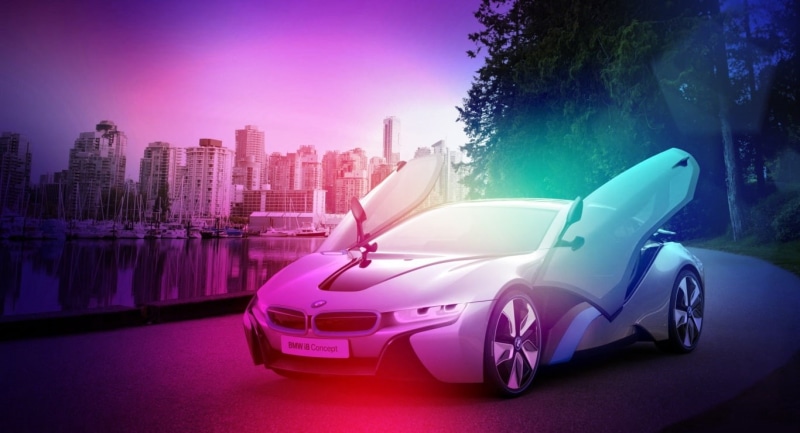 vijay, luxury, metals and wheels, road, purple, tree, architecture, cityscape, transportation, Cars, pink color, building exterior, i8, car, motor vehicle