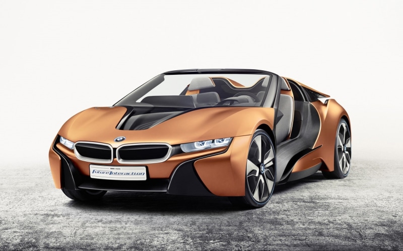BMW i8, Cabrio, black, BMW, Hybrid, car, vehicle, 720P
