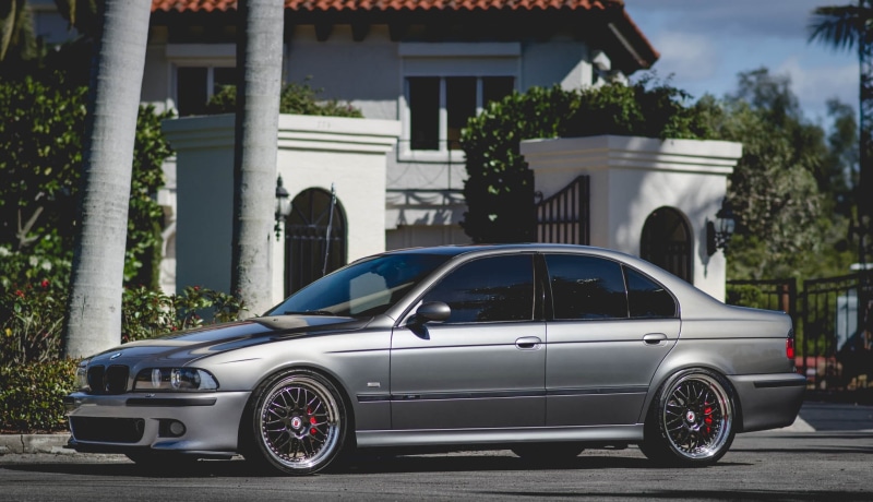 small, parking Lot, engine, sports Car, technology, city, road, new, front View, outdoors, retro styled, no People, E39, luxury, silver colored, 1080P