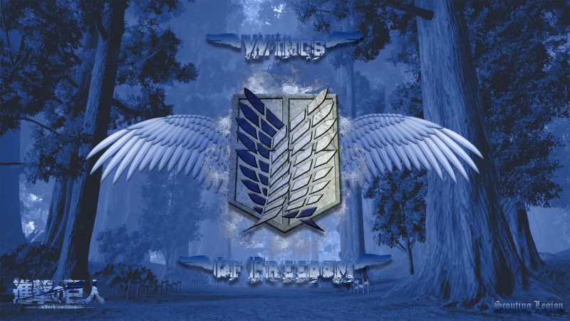 art and craft, sculpture, blue, built structure, water, no people, day, creativity, architecture, Anime, craft, Scouting Legion, building, Wings Of Freedom
