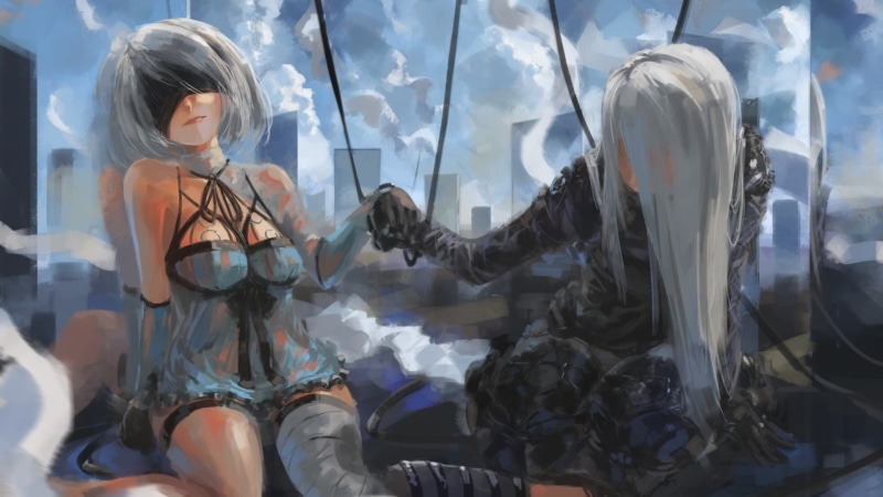 px, 1920x1080 px, Thighs, art, hd, 1080P, video, nier, 2B (Nier: Automata), automata, Video Games, animals, games, horses, b, Nier: Automata, x