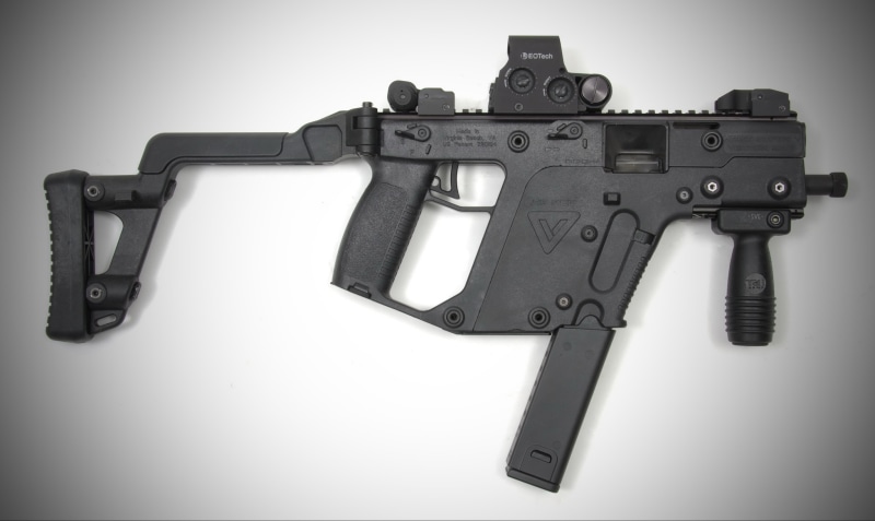black, the gun, close-up, KRISS SUPER V VECTOR SMG, sign, studio shot, aggression, security, no people, weapon, 2K, gun, mac, social issues, communication