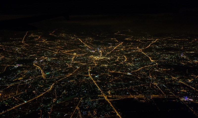 outdoors, showplace, skyscraper, beautiful, view, aerial view, window, architecture, tower, altitude, tourism, business centre, nature, 4K, night, city life
