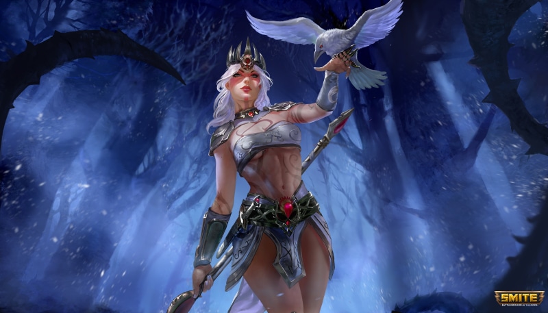 Raven, Morrigan, MAG, moba, 5K, Pale Raven, girl, Smite