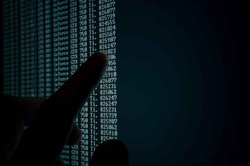 connection, computer hacker, software, dark, security, screen, internet, 5K, hand, finger, pointing, body part, human hand, binary code, electronics, communication