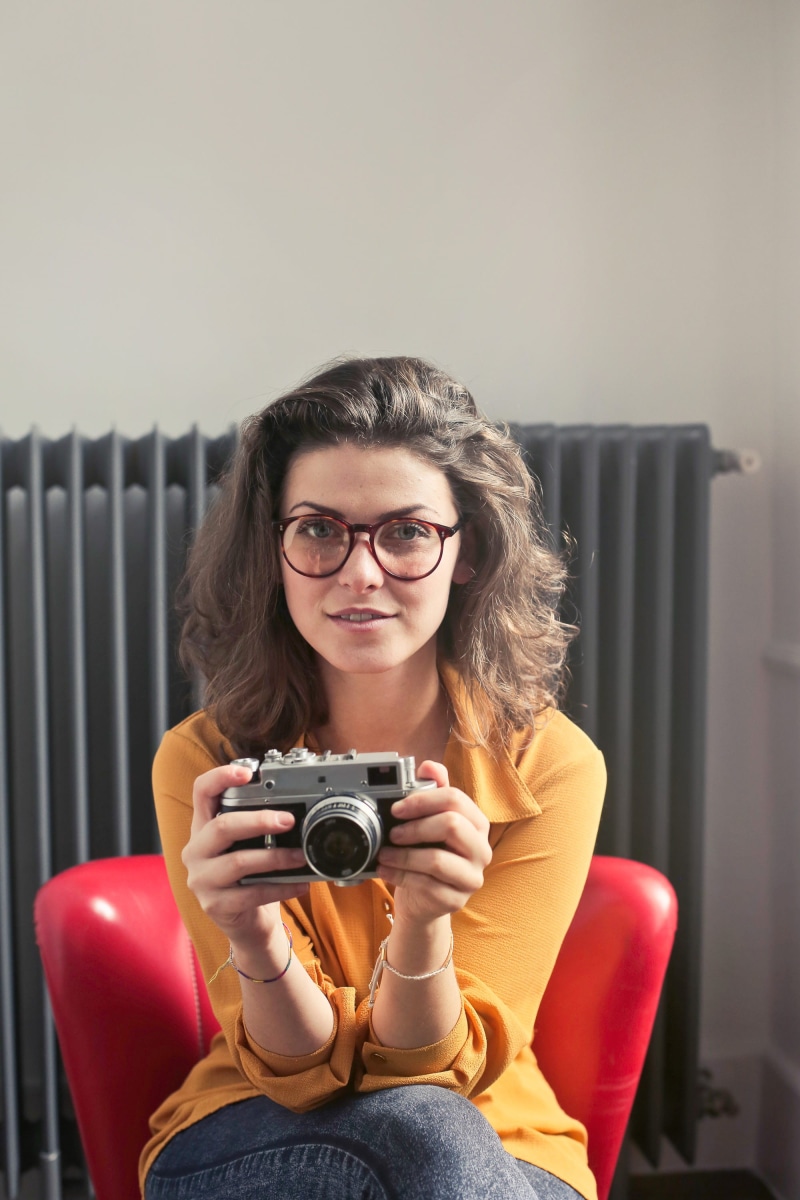 One Woman Only, shirt, young, leisure activity, real people, casual clothing, 30-35 years, spectacles, collared shirt, beautiful woman, eyeglasses, Happy