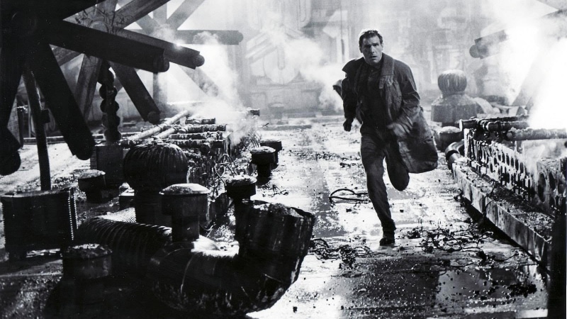 real people, Blade Runner, day, Rick Deckard, waterfront, standing, Harrison Ford, built structure, lifestyles, water, photo, building exterior, young adult