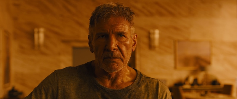 Blade Runner 2049, 2K, movies, actor, Rick Deckard, serious, hairstyle, men, focus on foreground, portrait, gray hair, mature adult, contemplation, mature men