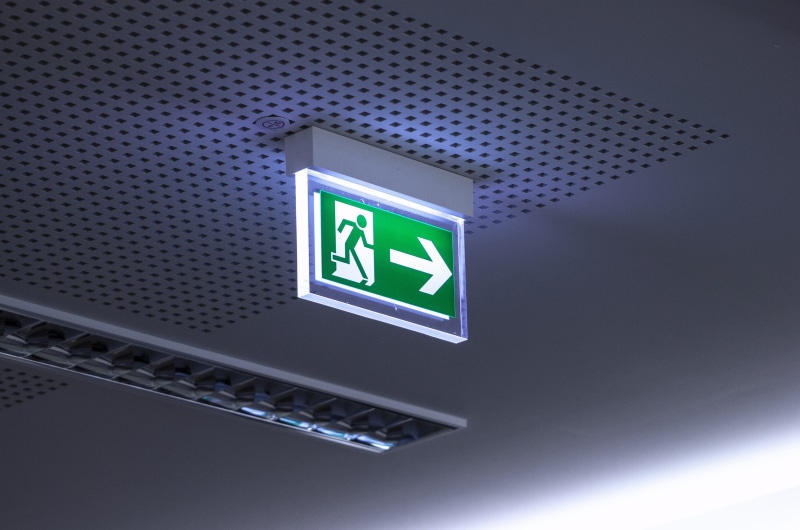 information sign, symbol, illuminated, fire, protection, door, shield, direction, communication, 4K, safety, green, output, information, leaving, security