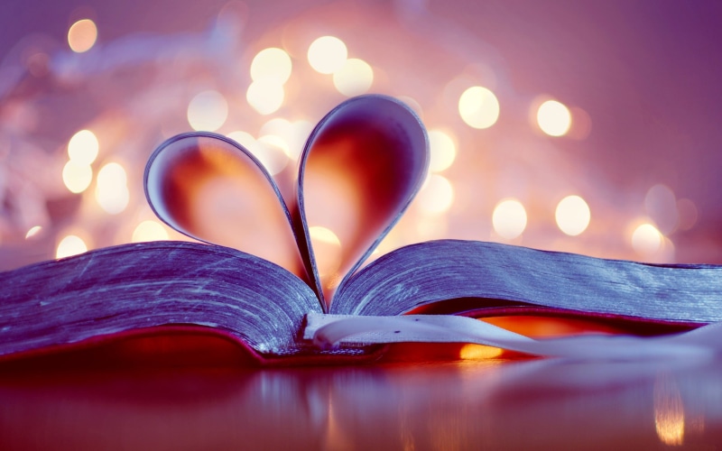 Bookmark, Love, Heart, Background, Blurred, Book, 2K