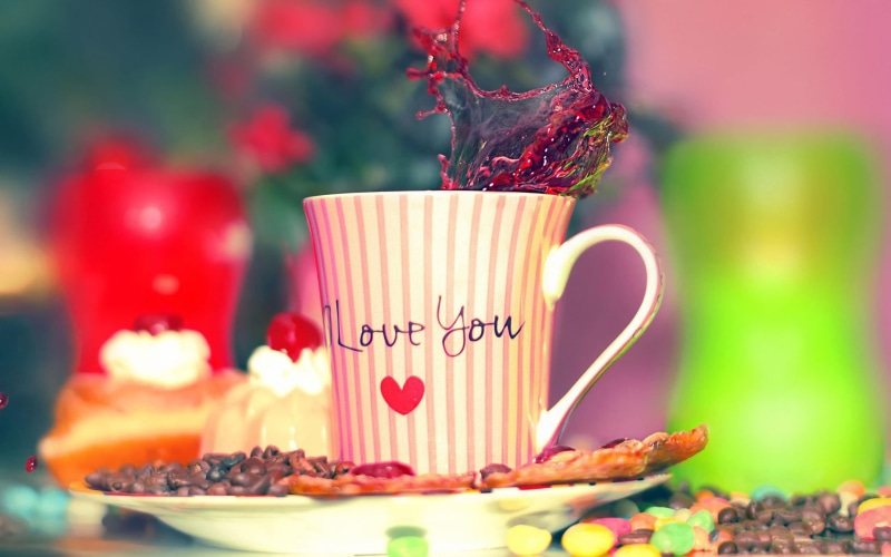good morning, 4K, drinks, love, good, food and drinks, symbols, morning, love you