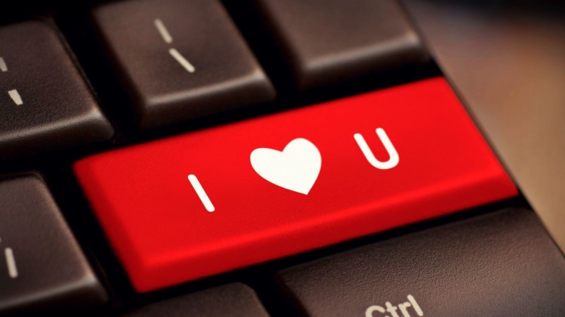 i love you, red, close, love, key, close up, computer, 1080P, keyboard