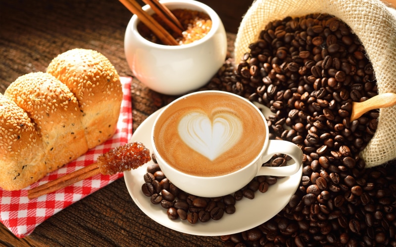 2K, Coffee, Love, Heart, Cocoa, Milk, Cup