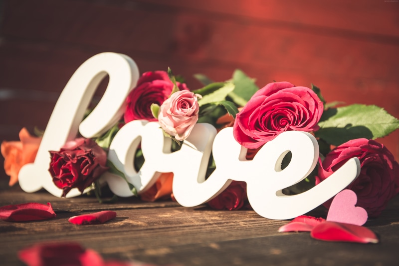 love image, 5K, heart, 5k