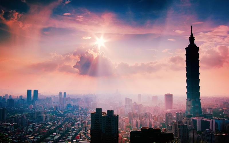 spire, architecture, city, landscape, outdoors, sunset, 1080P, skyscraper, sky, no people, travel destinations, urban skyline, office building exterior