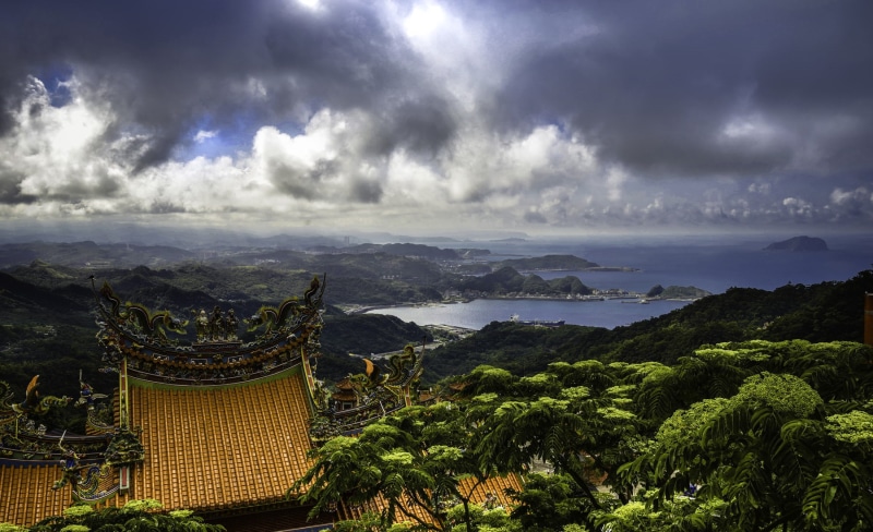beauty in nature, building exterior, Taiwan, outdoors, spirituality, sky, no people, clouds, scenics - nature, tree, cloud - sky, built structure, plant