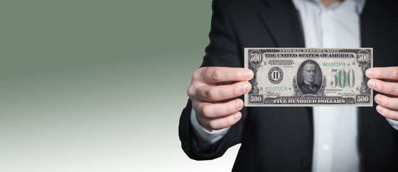 currency, bank note, paper currency, presentation, front view, suit, empty, franklin, males, note, human body part, focus, man, us-dollar, symbol, financial world