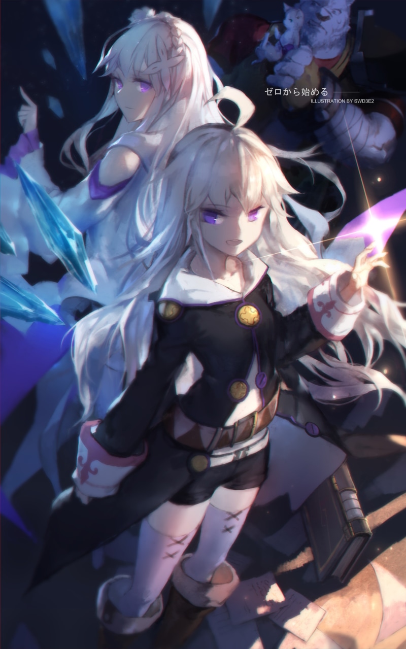 black, night, female, three quarter length, dancing, celebration, carnival - celebration event, mystery, 4K, hair, Re:Zero Kara Hajimeru Isekai Seikatsu