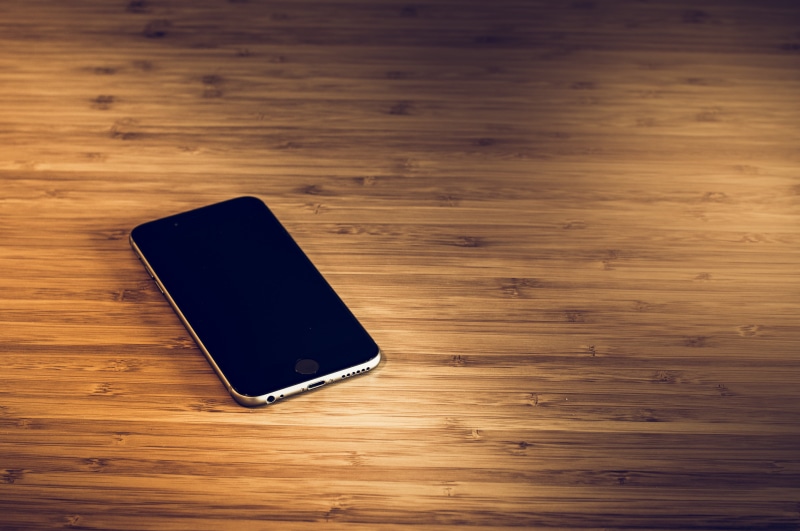 blank, wood grain, wood - material, no people, iphone, apple, hardwood floor, portable information device, high angle view, flooring, copy space, smartphone