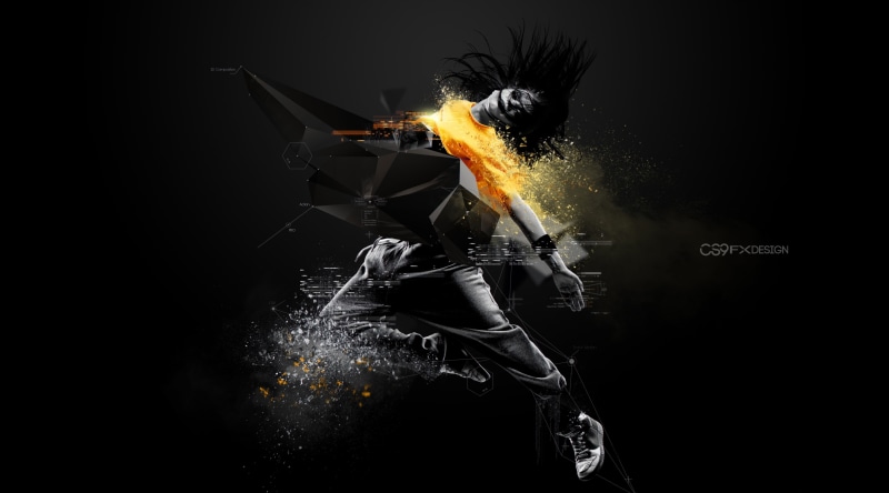 Creative, e, explosive, speed, cs9 fx design, fire, sign, violence, 3d, black color, character, studio shot, digital composite, cs, Aero, weapon, Girl