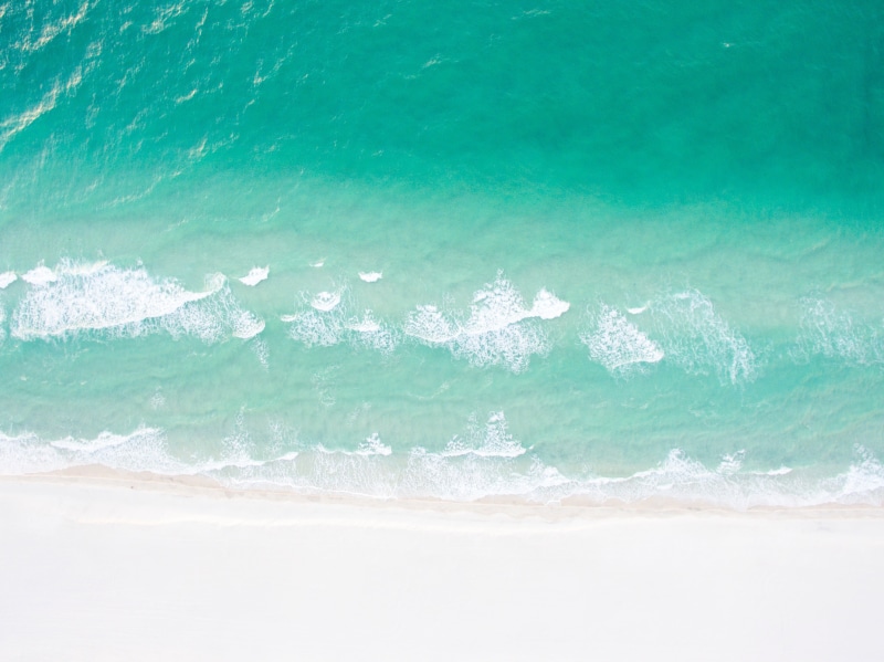 full frame, land, wave, sport, travel, green color, backgrounds, sand, sea, daytime, top, shore, view, nature, turquoise colored, 4K, waves, aquatic sport