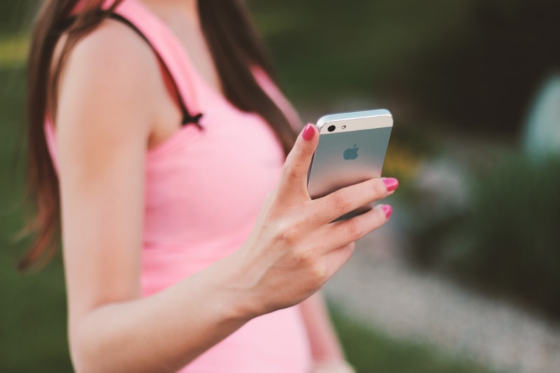 modern, business, using phone, apple, smartphone, apps, applications, contact, outdoors, touchscreen, human hand, mobile, message, cellular, nail polish