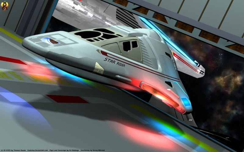 Delta Flyer, 1080P, Shuttle, Star Trek: Voyager, Starship, Star Trek, Sci Fi