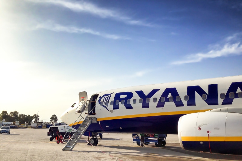 travel, turbines, white, tourist, island, holiday, wing, leaving, jet, waiting, ryanair, stairs, fly, passengers, airline, flyer, greece, airbus, package