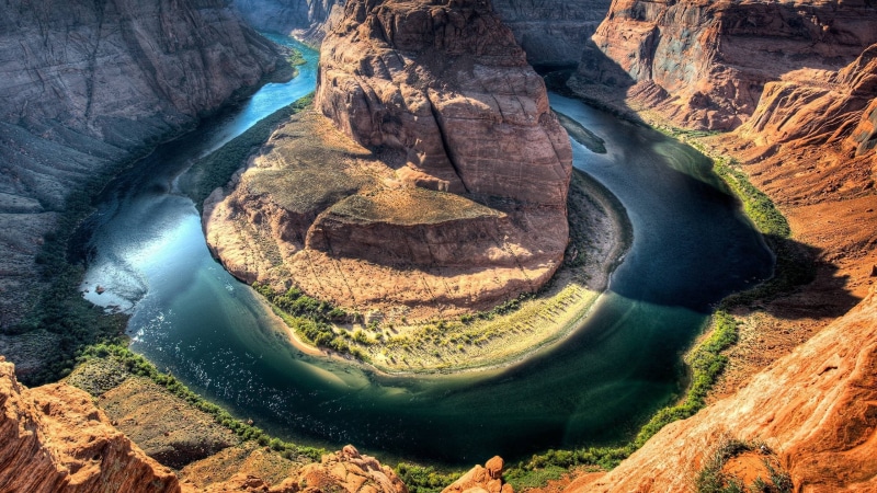 flowing water, time, canyon, non-urban scene, travel, 2K, travel destinations, eroded, physical geography, high angle view, rock formation, rock, beauty in nature