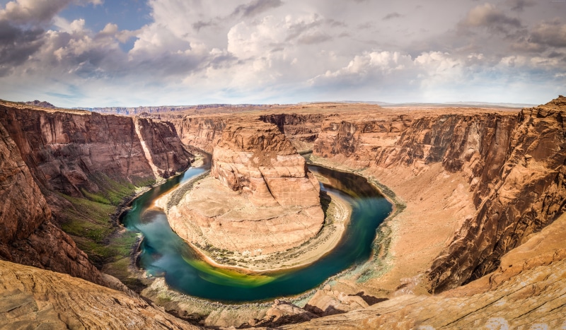 clouds, 5k, Horseshoe Bend, 4k, 8K, 8k, Arizona, USA, rocks