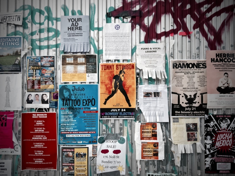 notice, city, built structure, human representation, newyork, creativity, script, no people, non-western script, urban, art and craft, flier, sign, architecture