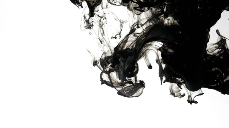 black, water, creativity, indoors, white background, sea, contrast, clear sky, motion, close-up, ink, black color, splashing, nature, studio shot, smoke