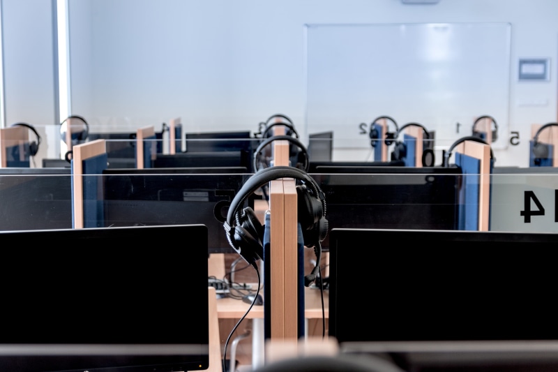 the university, architecture, focus on foreground, transportation, 2K, cubicle, lecture hall, work desk, indoors, day, laboratory, the interior of the