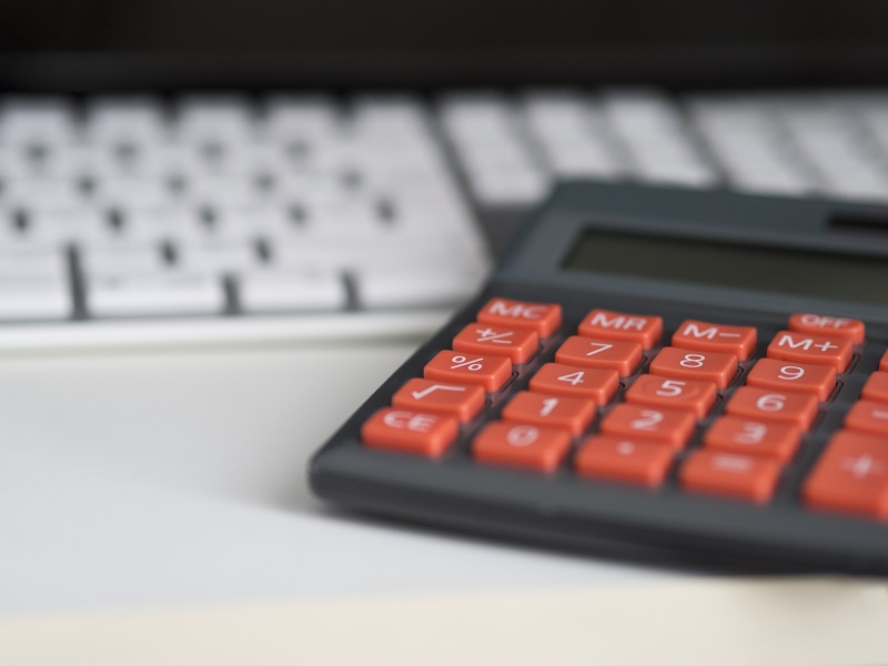 investment, technology, calculator, data, calculating, close-up, office, computer equipment, finance, keypad, orange, gray, computer Keyboard, 4K, financial advisor