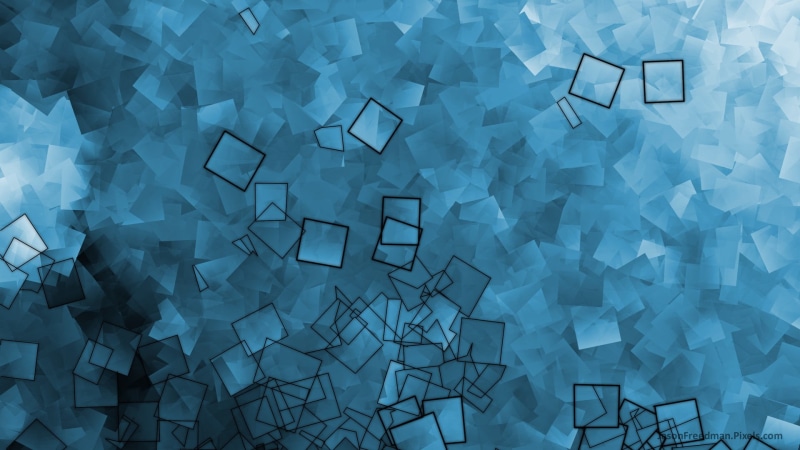 square, studio shot, still life, pattern, paper, chaos, digital art, blue, high angle view, full frame, large group of objects, digital, abstract