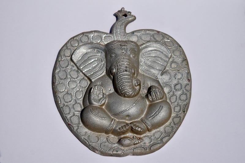 ancient, close-up, single object, ganapati, studio shot, representation, 5K, art and craft, ornate, sculpture, statue, creativity, wall hanging, carving - craft product