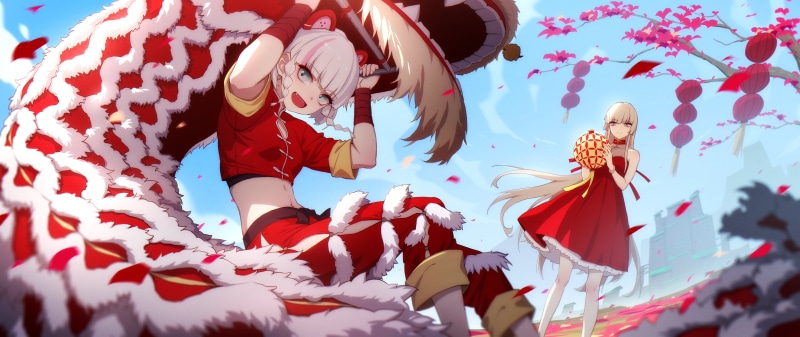 dragon, Thankstar404, anime, anime girls, 5K, simple background, blonde, original characters