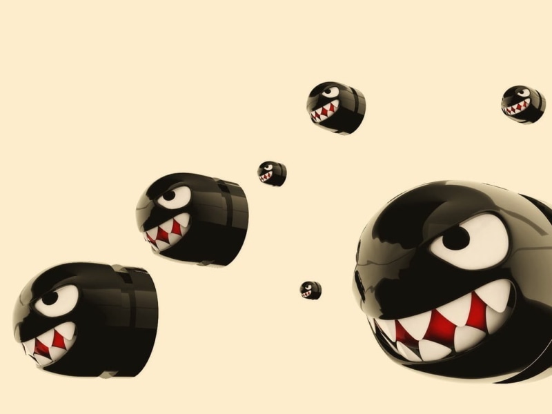 studio shot, cut out, black color, 480P, Super Mario Bros., geometric shape, technology, directly above, group of objects, Bullet Bill, still life, Super Mario