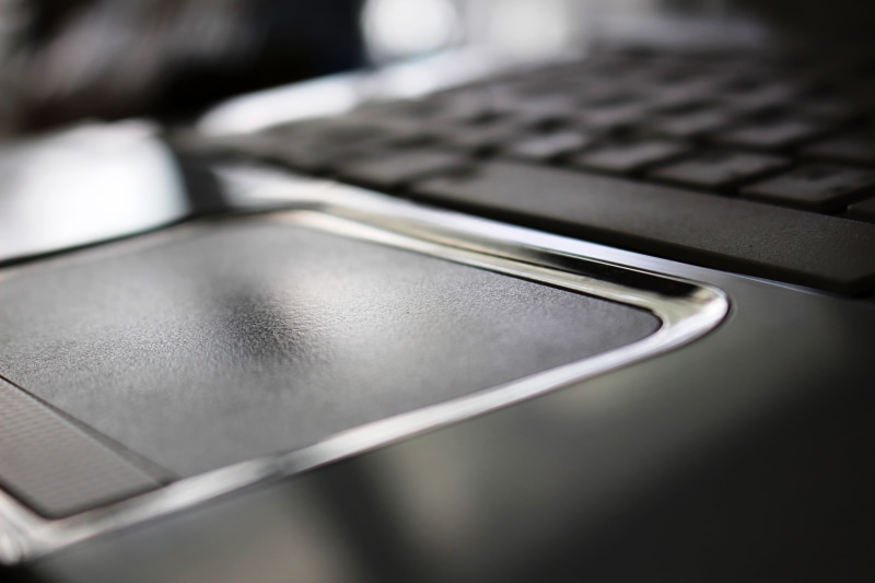 portability, business, computer keyboard, silver colored, black background, close-up, pad, table, background, laptop, studio shot, chrome, computer equipment
