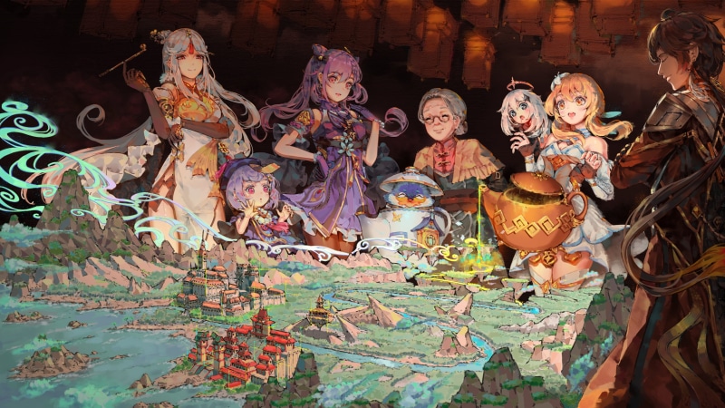 keqing (genshin impact), anime girls, Paimon(Genshin Impact), Ningguang (Genshin Impact), Zhongli (Genshin Impact), Genshin Impact, 2K