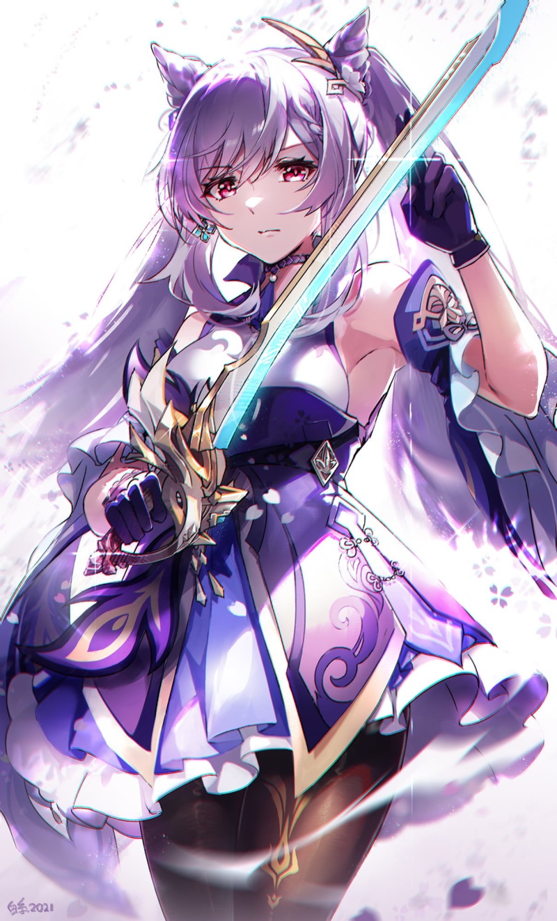 Baisi Shaonian, 1080P, anime, anime girls, Genshin Impact, keqing (genshin impact)