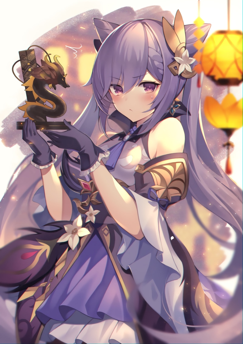 4K, anime girls, Genshin Impact, keqing (genshin impact)